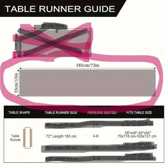 Christmas Table Runner Red Plaid Black White Dining Linen 13"x72" Holiday - Picture 2 of 2